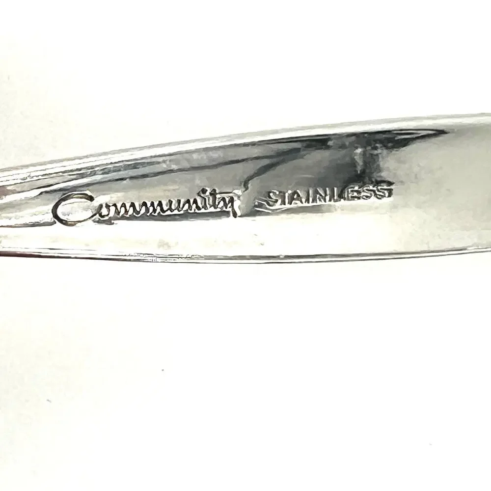 Oneida Community Stainless Venetia flatware set. Serving spoons